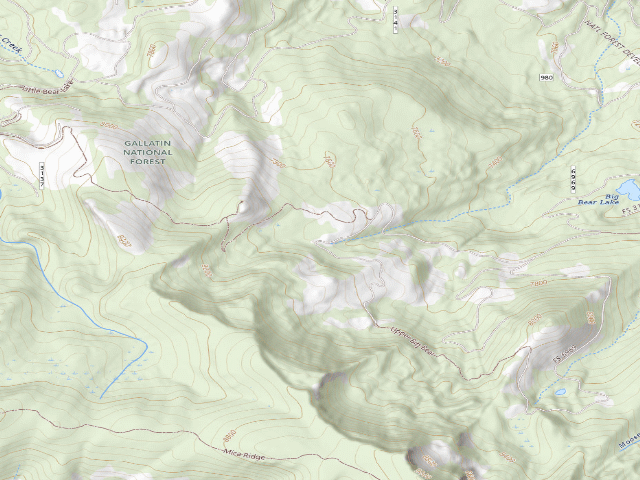 USGS topographic map of Forest Rd 6969G