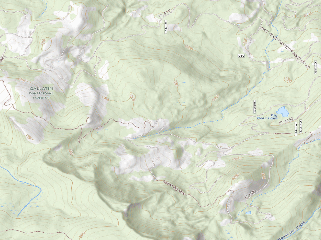 USGS topographic map of Forest Rd 6969G