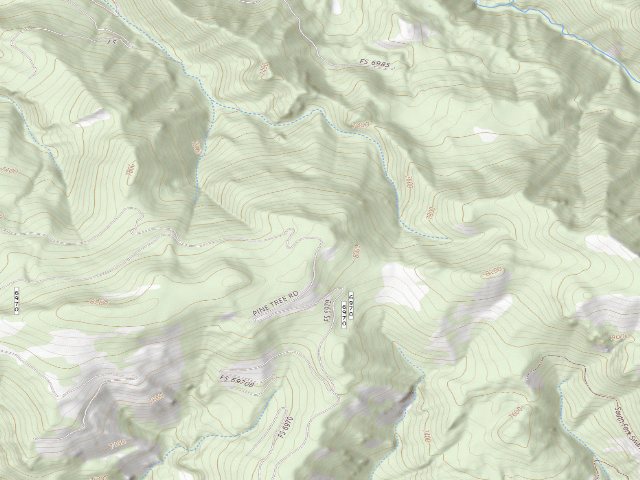 USGS topographic map of Forest Rd 6970