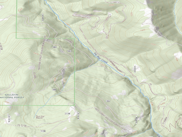 USGS topographic map of Forest Rd 6989