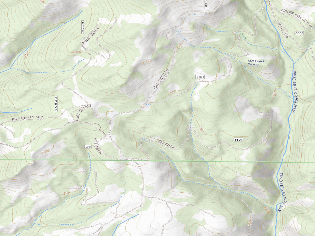 USGS topographic map of Forest Rd 700