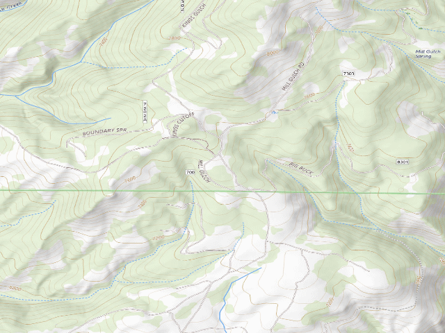 USGS topographic map of Forest Rd 7303