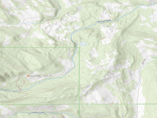 USGS topographic map of Forest Rd 74