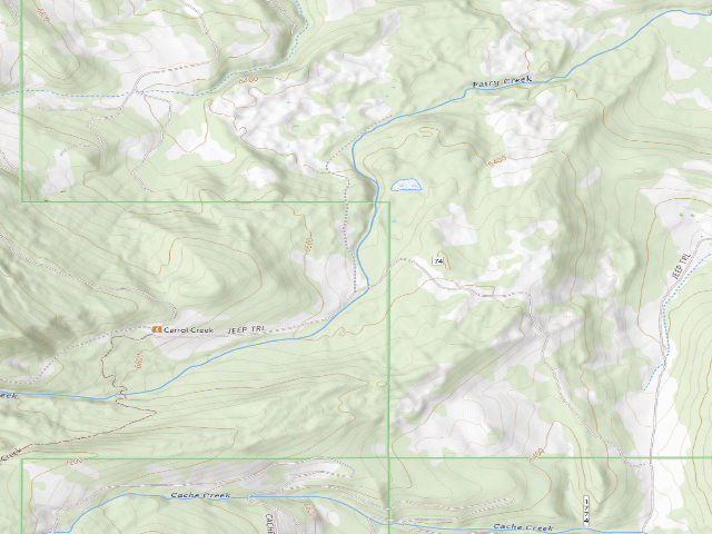 USGS topographic map of Forest Rd 7411