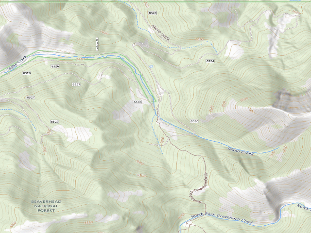 USGS topographic map of Forest Rd 8321