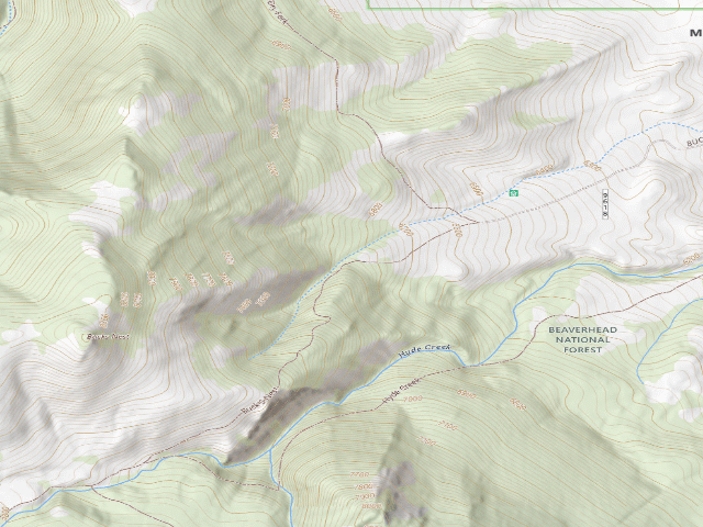 USGS topographic map of Forest Rd 833