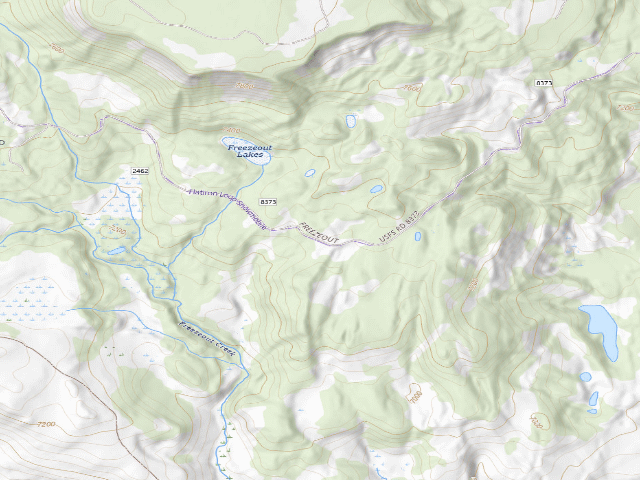 USGS topographic map of Forest Rd 8373