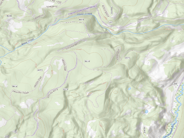 USGS topographic map of Forest Rd 8374