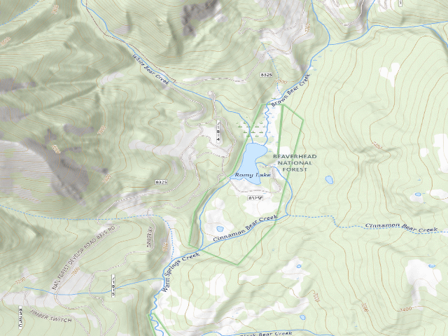 USGS topographic map of Forest Rd 8385
