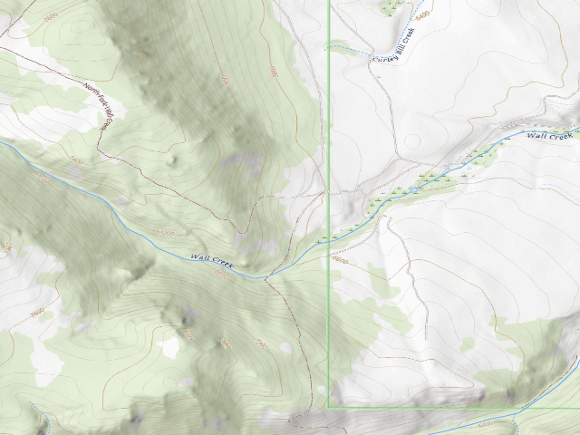USGS topographic map of Forest Rd 933