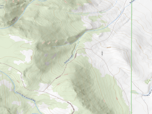 USGS topographic map of Forest Rd 933