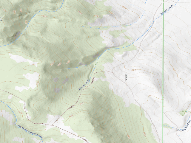 USGS topographic map of Forest Rd 933
