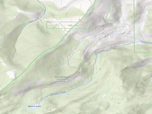 USGS topographic map of Forest Rd 938A