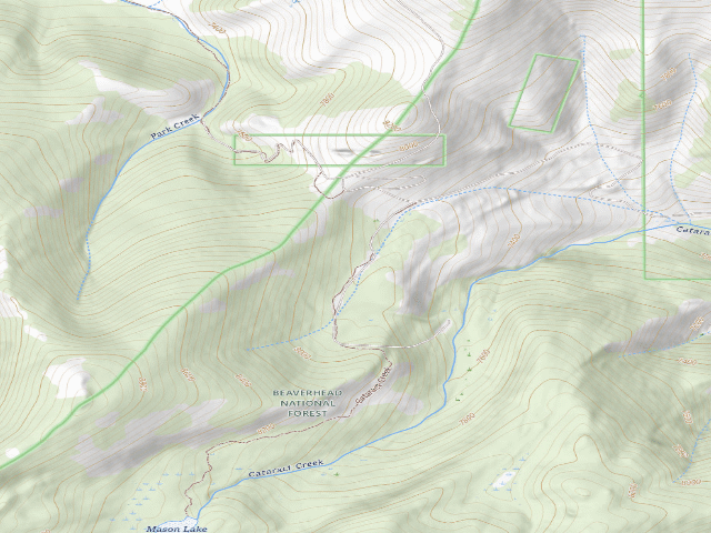 USGS topographic map of Forest Rd 938A