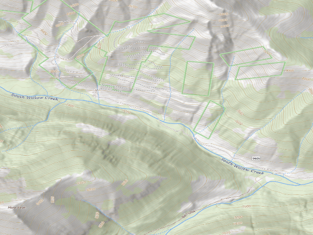 USGS topographic map of Forest Rd 9605