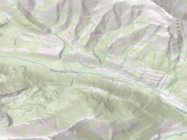 USGS topographic map of Forest Rd 9605