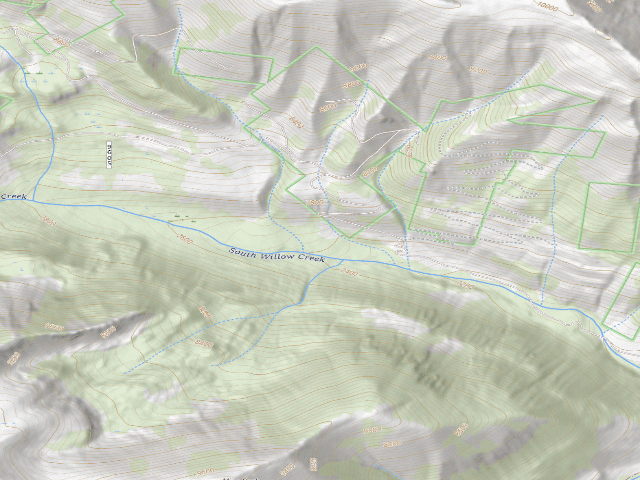 USGS topographic map of Forest Rd 9605