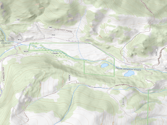 USGS topographic map of Forest Rd 965A