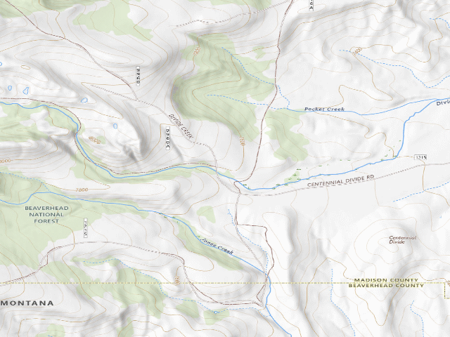 USGS topographic map of Forest Rd 9660