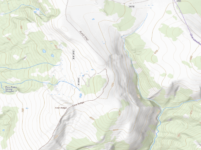 USGS topographic map of Forest Rd 9676