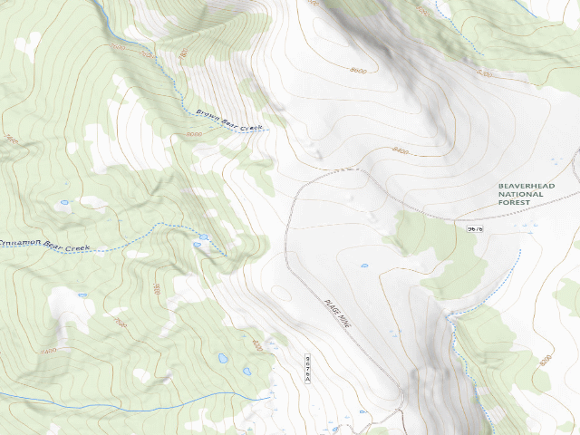 USGS topographic map of Forest Rd 9676