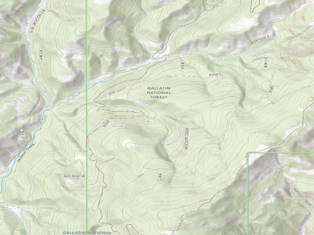 USGS topographic map of Forest Rd 97