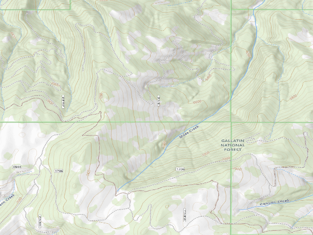USGS topographic map of Forest Rd 974