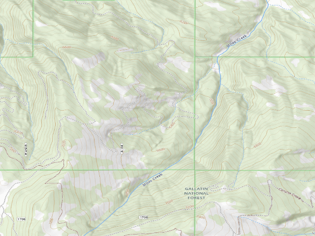 USGS topographic map of Forest Rd 974