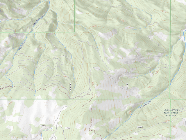 USGS topographic map of Forest Rd 974