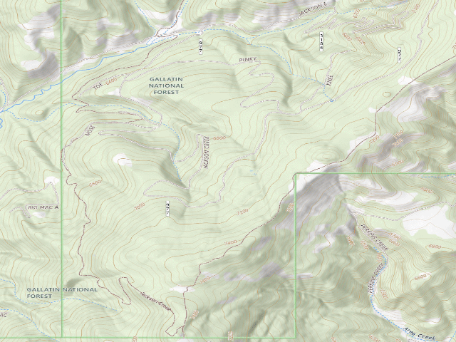 USGS topographic map of Forest Rd 977