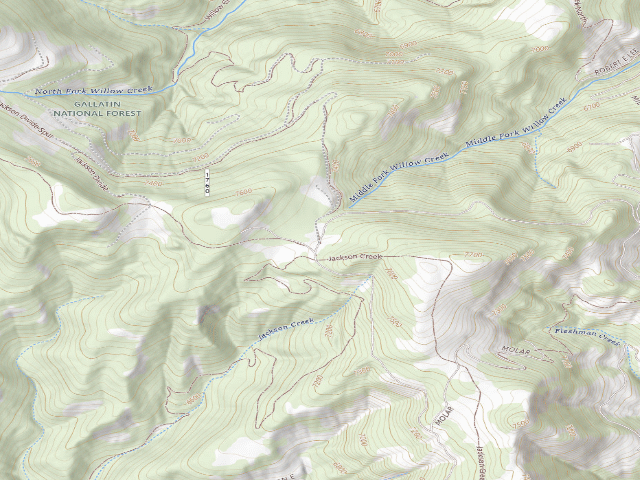 USGS topographic map of Forest Rd 977