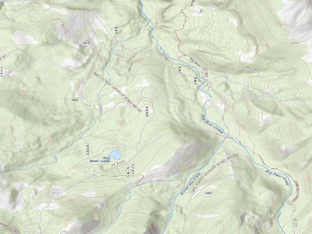 USGS topographic map of Forest Rd 980