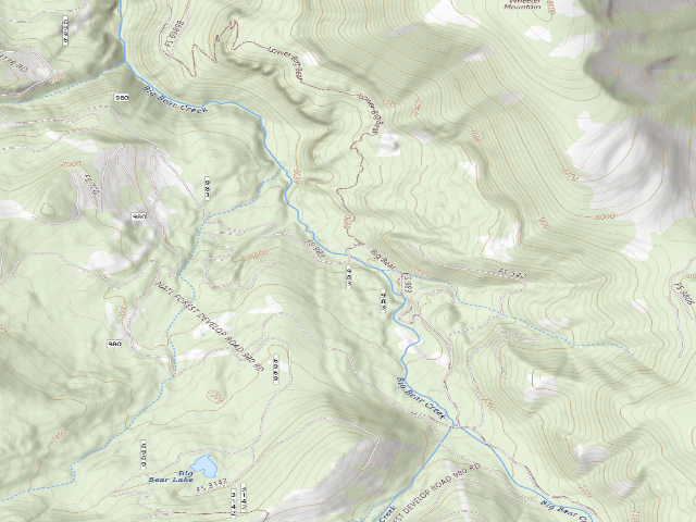 USGS topographic map of Forest Rd 980