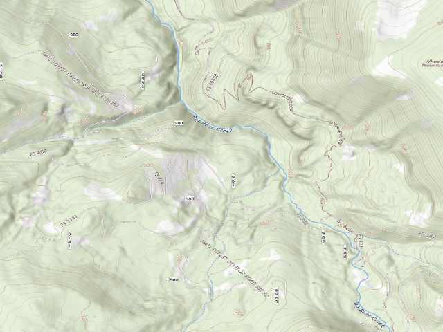 USGS topographic map of Forest Rd 980
