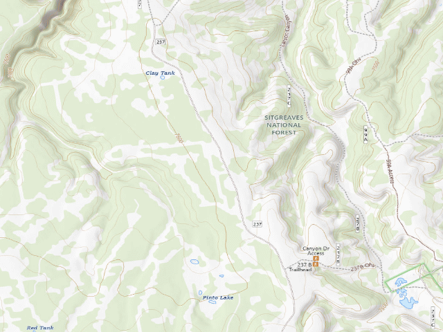 USGS topographic map of Forest Road 237 Camping Area