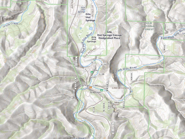 USGS topographic map of Forks Campground