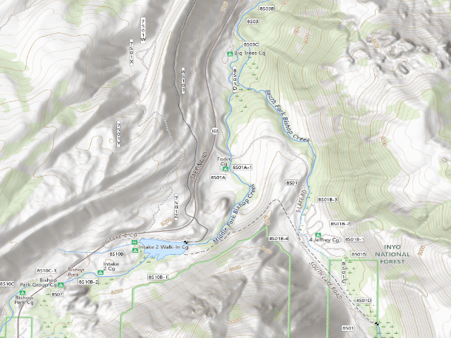 USGS topographic map of Forks Cg
