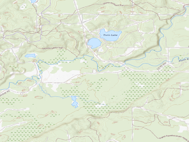 USGS topographic map of Forks State Forest Campground