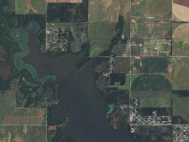 Aerial image of Fort Cobb WMA primitive camp #1