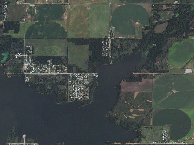 Aerial image of Fort Cobb WMA primitive camp #3