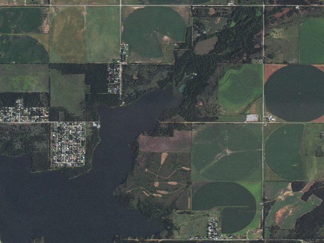 Aerial image of Fort Cobb WMA primitive camp #4