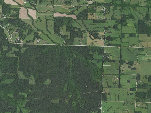 Aerial image of Fort Crowder Conservation Area