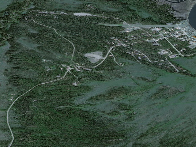 Aerial image of Fort Egbert National Historic Site