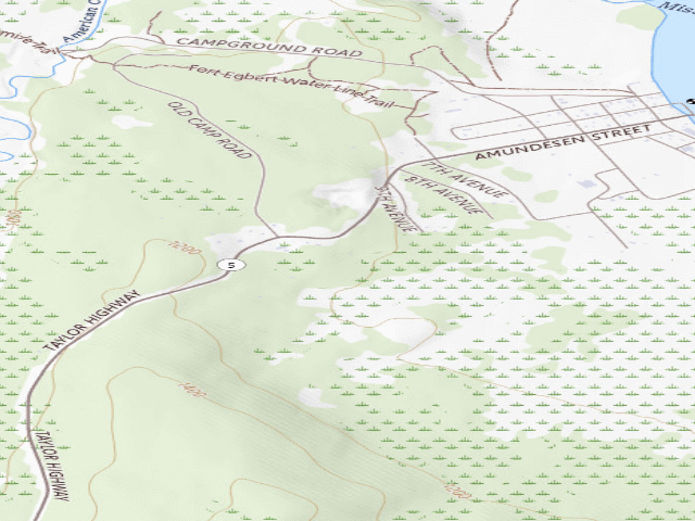 USGS topographic map of Fort Egbert National Historic Site