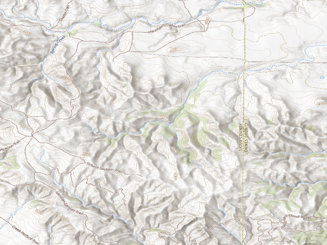 USGS topographic map of Fort Robinson WMA