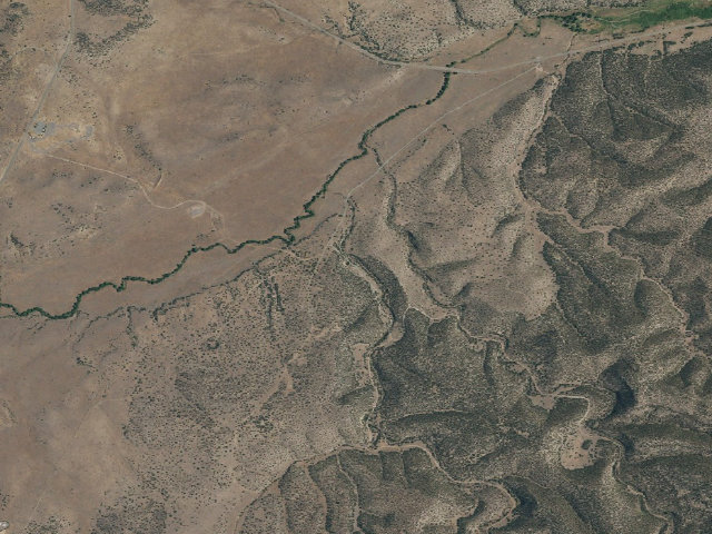 Aerial image of Fort Stanton Cave Campground