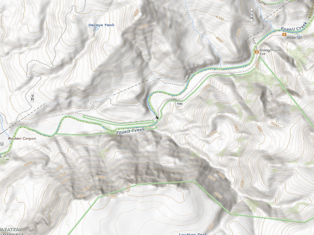 USGS topographic map of Fossil Creek