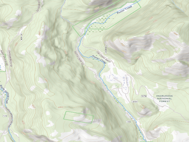 USGS topographic map of Foster Creek-001