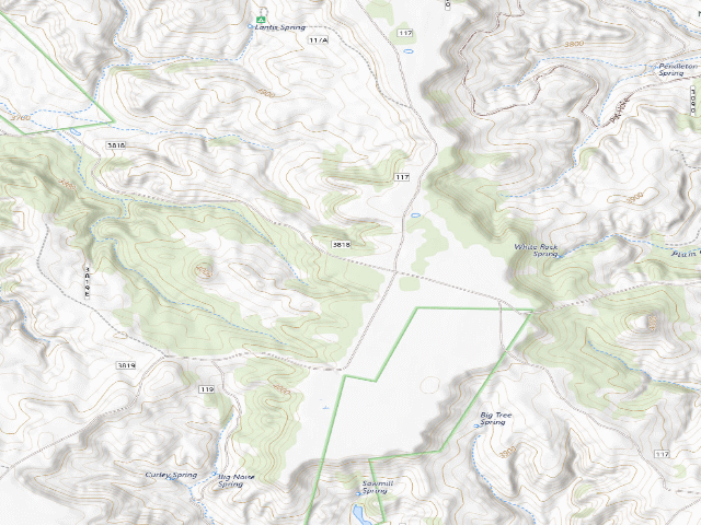 USGS topographic map of Four Corners-Bell Tower Divide