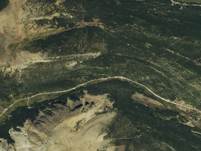 Aerial image of Four Mile Creek Campground